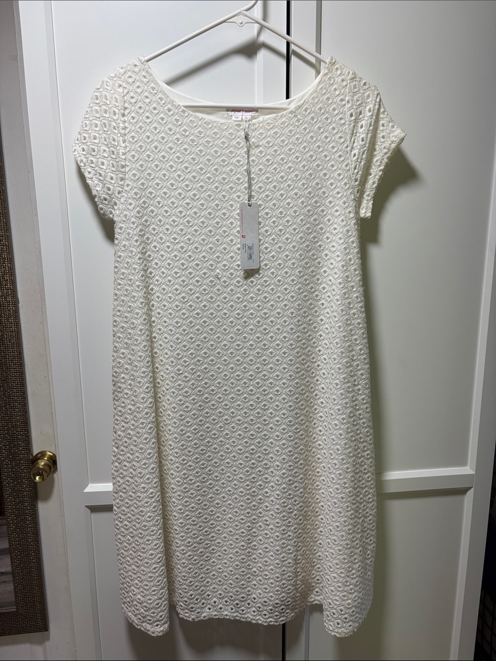 Ingrid & Isabel Cream Lace Midi Shift Dress